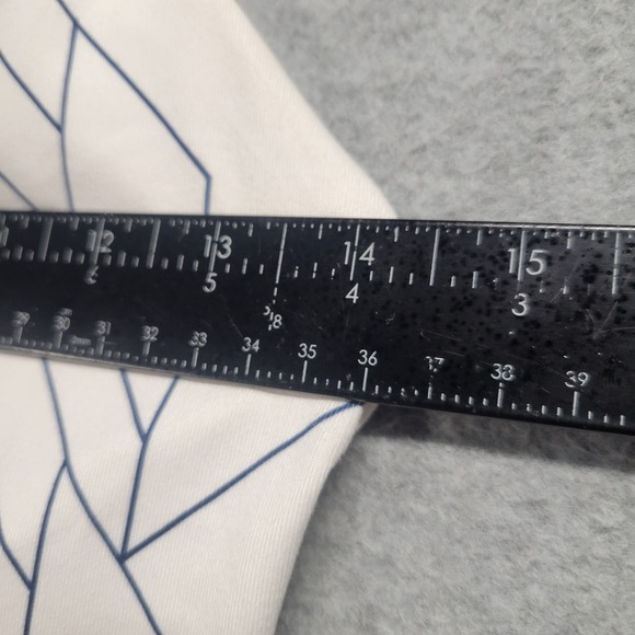 Athleta White Navy‎ Blue Angular Optimism Racerback Tank Top Women's Small Gym - Picture 3 of 8